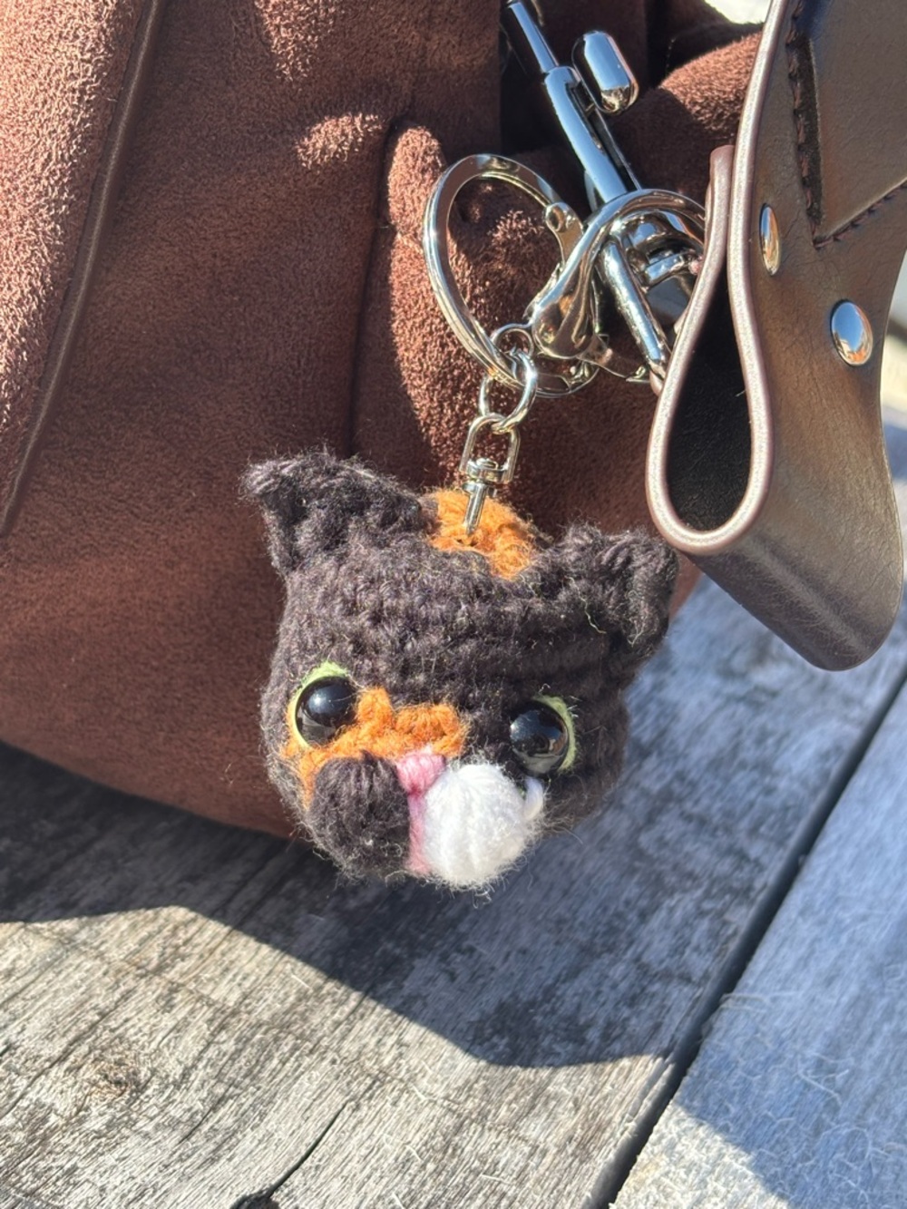 Handmade Calico Cat Keychain Bagcharm Decoration